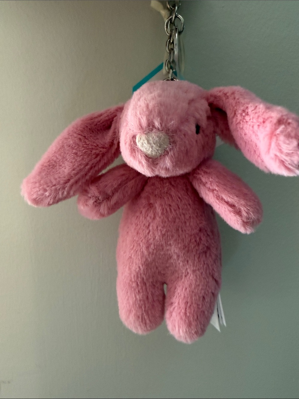 Bashful Bunny Pink Bag Charm